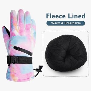 Colorful Fleece Lined Gloves